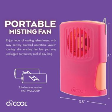 O2COOL&reg; 2-Pack Misting Necklace Fans. View a larger version of this product image.