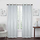 Alternate image 0 for Simply Essential&trade; Shimmer 84-Inch Grommet Room Darkening Curtain Panels in White (Set of 2)