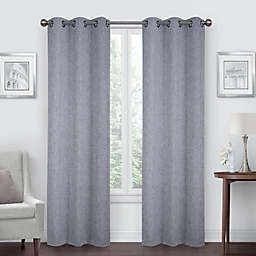 Simply Essential™ Robinson 108-Inch Grommet Blackout Curtain Panels in Grey (Set of 2)