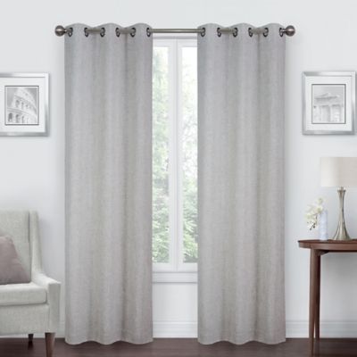 Simply Essential Robinson Grommet, Grey And Beige Blackout Curtains