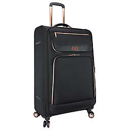 Traveler's Club® Softside Expandable Spinner Checked Luggage in Black