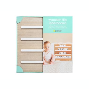 Pearhead&reg; Wooden Tile Letterboard Set. View a larger version of this product image.