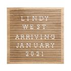Alternate image 0 for Pearhead&reg; Square Wooden Square Letterboard Set in Natural