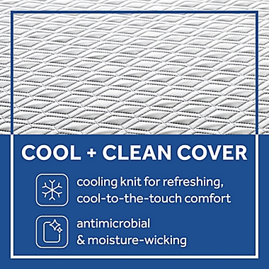 Sealy&reg; Cool &amp; Clean 8-Inch Memory Foam Twin Mattress. View a larger version of this product image.