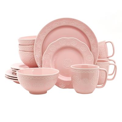 Wild Sage&trade; Sana Medallion 16-Piece Dinnerware Set in Pink