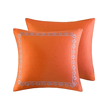 Madison Park Nisha 7-Piece Full/Queen Comforter Set in Orange. View a larger version of this product image.