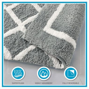 Madison Park Bittman Reversible Microfiber Bath Rug. View a larger version of this product image.