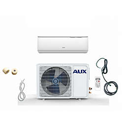AUX 12,000 BTU Ductless Mini Split Air Conditioner with Heat Pump and 12-Foot Line in White