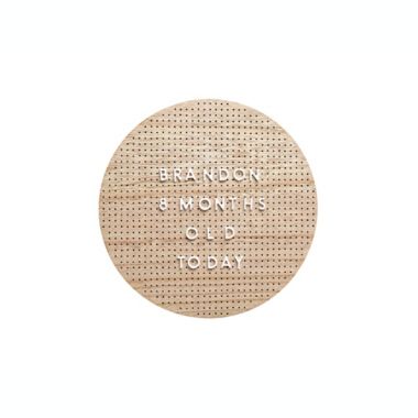 Pearhead&reg; Wooden Circle Peg Letterboard Set. View a larger version of this product image.