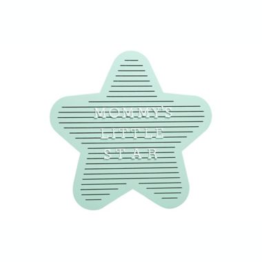 Pearhead&reg; Wooden Star Letterboard Set in Mint Green. View a larger version of this product image.