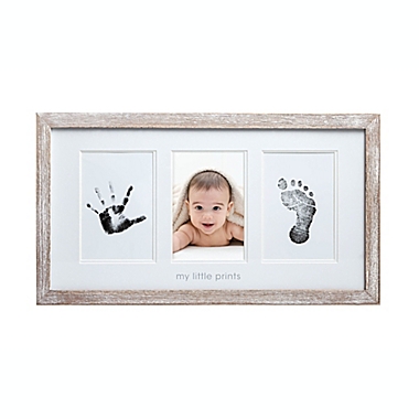 Pearhead&reg; Babyprints 4-Piece Wooden Picture Frame and Handprint Kit in Rustic. View a larger version of this product image.