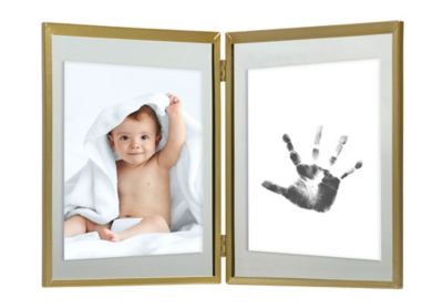 Pearhead&reg; Babyprints 4-Piece Floating Picture Frame and Handprint Kit in Gold