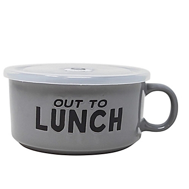 Boston Warehouse&reg; &quot;Out To Lunch&quot; Soup Mug with Lid. View a larger version of this product image.