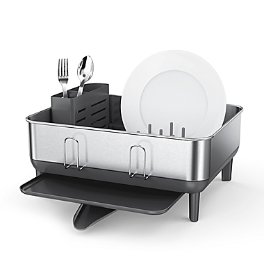 simplehuman&reg; Stainless Steel Frame Compact Dish Rack. View a larger version of this product image.