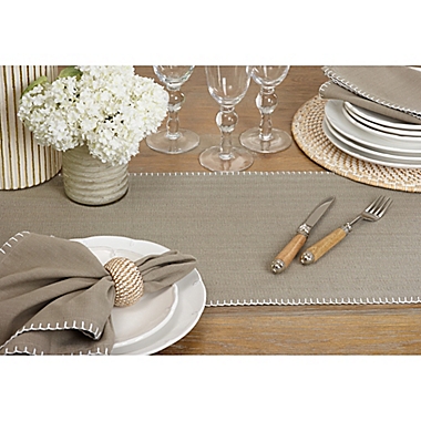 Saro Lifestyle Celena 72-Inch Table Runner in Grey. View a larger version of this product image.