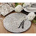 Alternate image 1 for Saro Lifestyle Kailua Hyacinth Round Placemats in Silver (Set of 4)