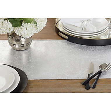 Saro Lifestyle 72-Inch Shimmering Table Runner in Silver. View a larger version of this product image.