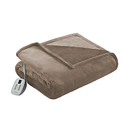 Brookstone® n-a-p® King Heated Plush Blanket King in Taupe