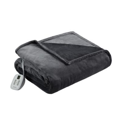 Brookstone® n-a-p® Full Heated Plush Blanket in Grey – BrickSeek