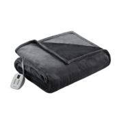 Brookstone&reg; N-A-P&reg; Full Heated Plush Blanket in Grey