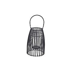 Ridge Road Décor Contemporary Iron Candle Holder in Black