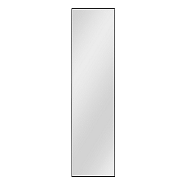 Neutype 47-Inch x 12-Inch Rectangular Over-The-Door Mirror in Black. View a larger version of this product image.