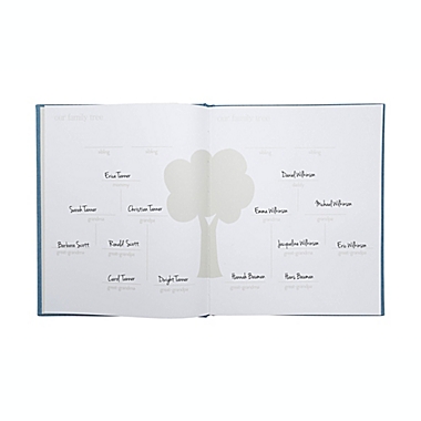 Pearhead&reg; Linen Baby Memory Book in Blue Chambray. View a larger version of this product image.