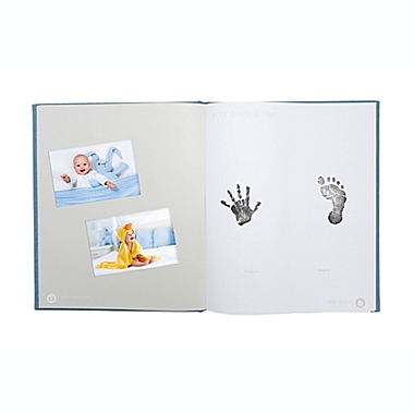 Pearhead&reg; Linen Baby Memory Book in Blue Chambray. View a larger version of this product image.