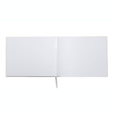 Pearhead&reg; Linen Baby Shower Guest Book in Ivory. View a larger version of this product image.