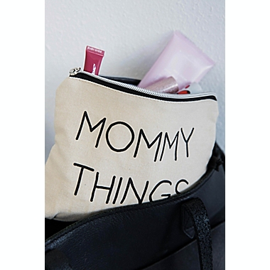Pearhead&reg; 2-Piece Mommy and Baby Travel Pouch Set in Canvas. View a larger version of this product image.