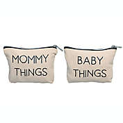 Pearhead&reg; 2-Piece Mommy and Baby Travel Pouch Set in Canvas