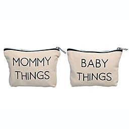 Pearhead® 2-Piece Mommy and Baby Travel Pouch Set in Canvas