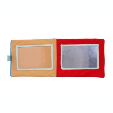 Pearhead&reg; Baby's Plush Fabric 4-Photo Album in Teal. View a larger version of this product image.