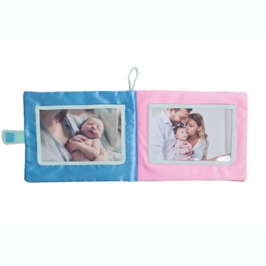 Pearhead&reg; Baby's Plush Fabric 4-Photo Album in Teal. View a larger version of this product image.