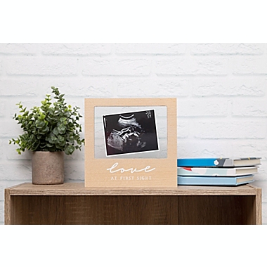 Pearhead&reg; Floating Wooden Sonogram Frame. View a larger version of this product image.