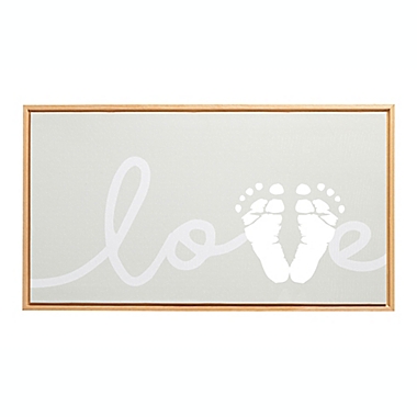 Pearhead&reg; Baby Footprints &quot;Love&quot; Framed Canvas Kit. View a larger version of this product image.