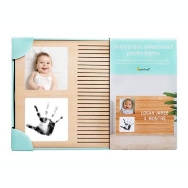 Pearhead&reg; Babyprints Wooden Letterboard Picture Frame in Wood. View a larger version of this product image.
