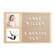 Pearhead&reg; Babyprints Wooden Letterboard Picture Frame in Wood