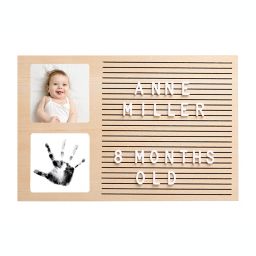 Pearhead® Babyprints Wooden Letterboard Picture Frame in Wood