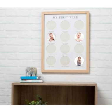 Pearhead&reg; Baby's "My First Year" Wooden Frame. View a larger version of this product image.