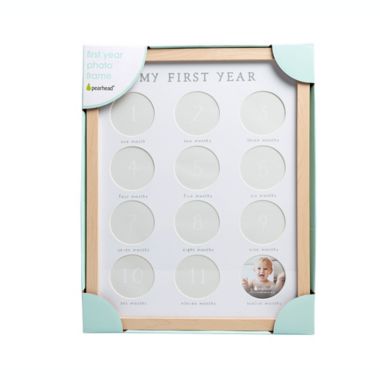 Pearhead&reg; Baby's "My First Year" Wooden Frame. View a larger version of this product image.