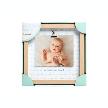 Pearhead&reg; &quot;So Little So Loved&quot; 4-Inch x 5-Inch Wooden Picture Frame in Wood. View a larger version of this product image.