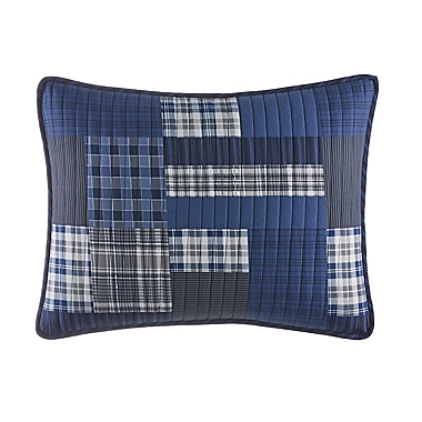 Eddie Bauer&reg; Eastmont Reversible 2-Piece Twin Quilt Set in Navy. View a larger version of this product image.