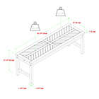 Alternate image 6 for Forest Gate&trade; Olive Acacia Wood Outdoor Bench in White Wash