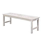 Alternate image 3 for Forest Gate&trade; Olive Acacia Wood Outdoor Bench in White Wash