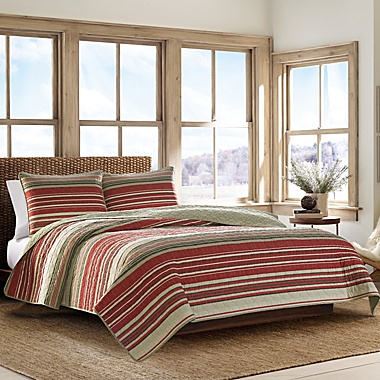 Eddie Bauer&reg; Yakima Valley 3-Piece King Quilt Set in Red. View a larger version of this product image.