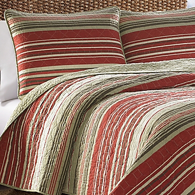 Eddie Bauer&reg; Yakima Valley 3-Piece King Quilt Set in Red. View a larger version of this product image.