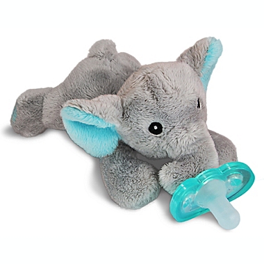RaZbaby&reg; RaZbuddy Elephant Pacifier Holder with Removeable JollyPop Pacifier. View a larger version of this product image.