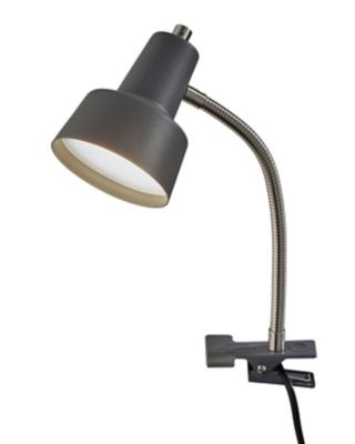 Simply Essential&trade; Gooseneck LED Clip Lamp in Grey