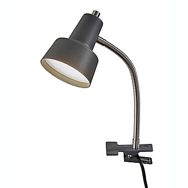 Simply Essential&trade; Gooseneck LED Clip Lamp in Grey. View a larger version of this product image.